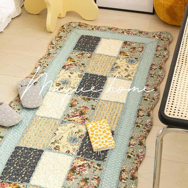 マット 全綿 コットン ベッドサイドマット フロアマット 玄関マット 浴室マット チェアマット ソファマ..