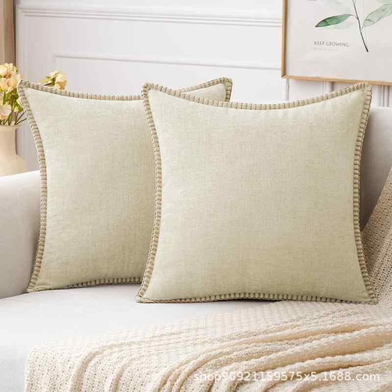 クッション 抱き枕 カバー シェニール 竹節模様 ソフ