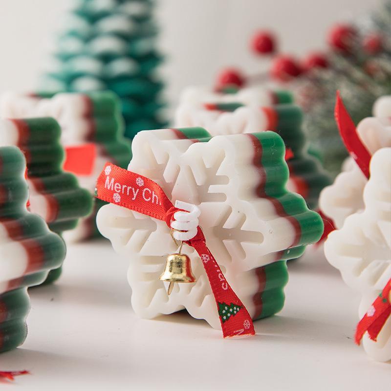 Other - アロマキャンドル クリスマス 冬季 ギフト 雪花 ホームフレグランス ハンドメイド 水漾柚海 旷野橙花 ラベンダー ブラックベリー バジル ローズマリー 薄荷 アロマ