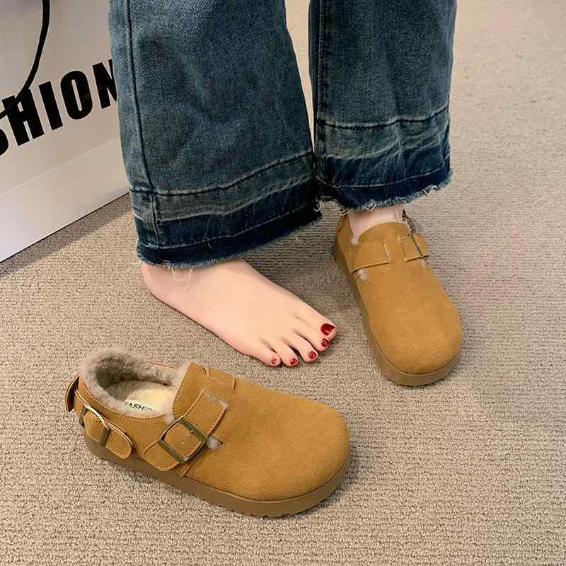 靴 レディース 厚底 暖か スノーブーツ ローファー 秋冬 一足脱ぎ モカシン 婦人靴 ぺたんこ カジュア..