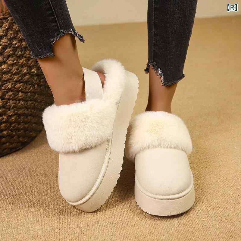 靴 レディース スノーブーツ 厚底 2way ファー ボア あったか 保温 防寒 滑り止め 伸縮性 ブラック アイボリー ブラウン 秋冬