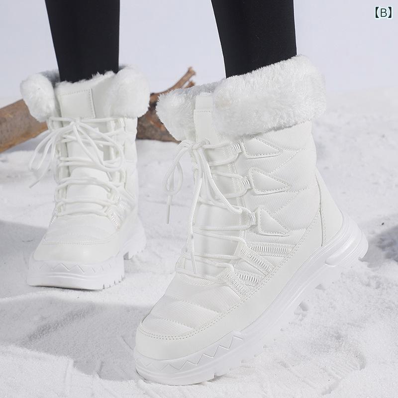 スノーブーツ レディース 防寒 裏起毛 厚底 暖かい 雪靴 滑り止め アウトドア 登山...