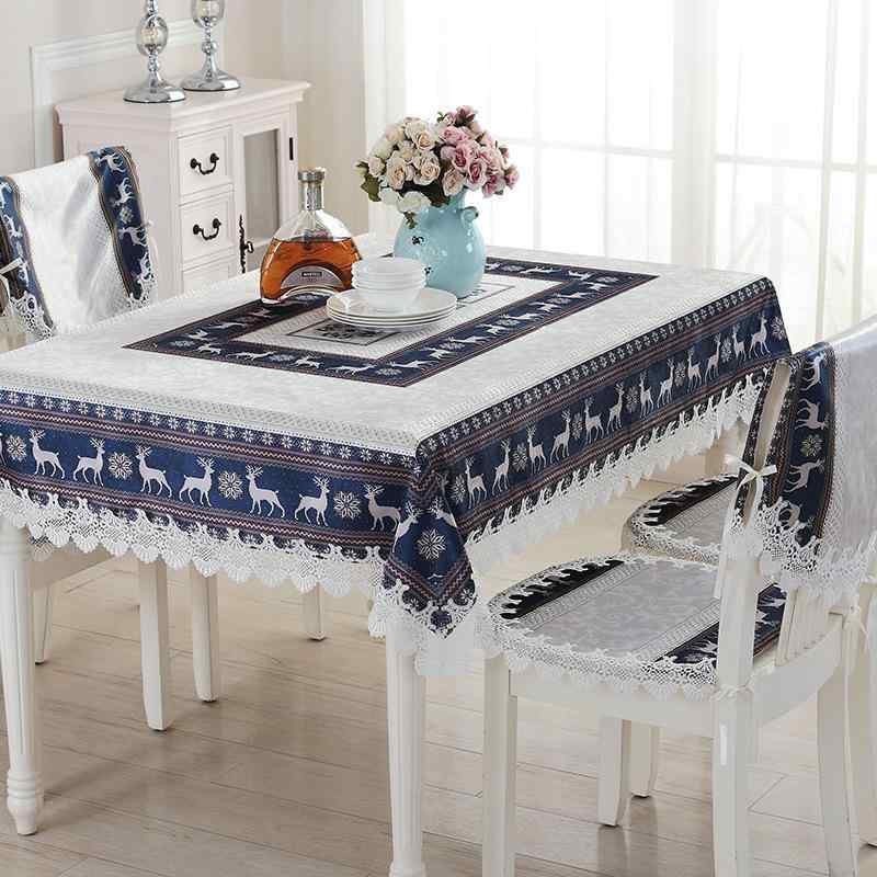 テーブルクロス 北欧風 テーブルマット 椅子カバー チェアパッド 綿麻 ポリエステル製 長方形 円形 撥水 汚れ防止 レッド系 ブルー系 110*160cm 150*150cm 130*180cm 150*210cm 80*80cm 40*43cm 45