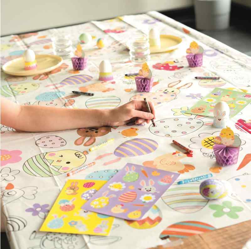 テーブルクロス 子供用 DIY 紙製 落書き 塗り絵 誕生日 クリスマス 欧米風 多彩