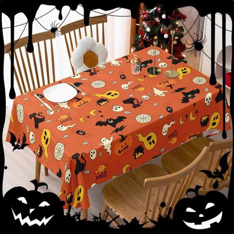 テーブルクロス ハロウィン パーティー イベント 長方形 防水 撥水 ポリエステル 高級感
