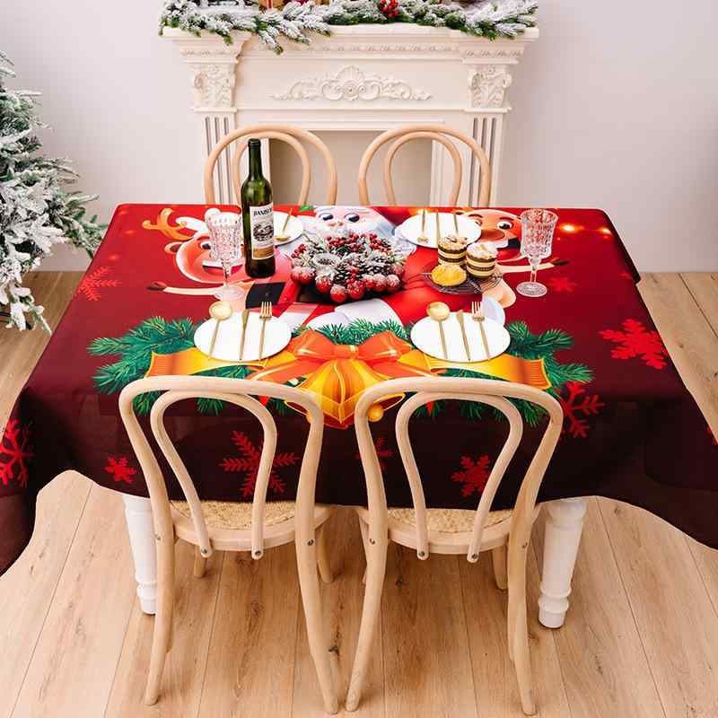 テーブルクロス クリスマス柄 ホームデコレーション 欧米風 ポリエステル製 テーブルマット