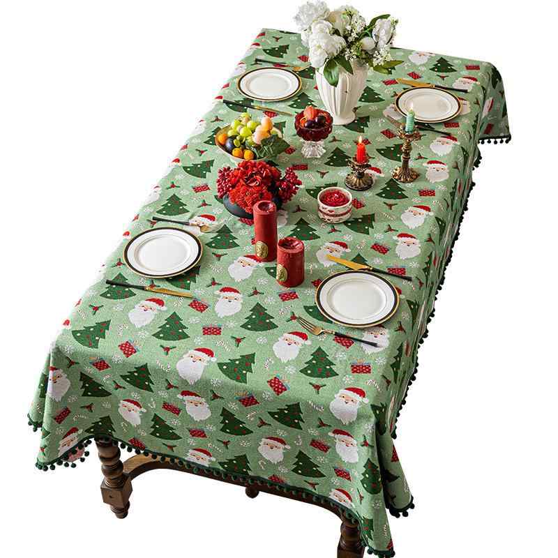 テーブルクロス クリスマス風 長方形 撥水 防塵 汚れ防止 折りたたみ 耐摩耗 レストラン センターテーブル用 インテリア雑貨