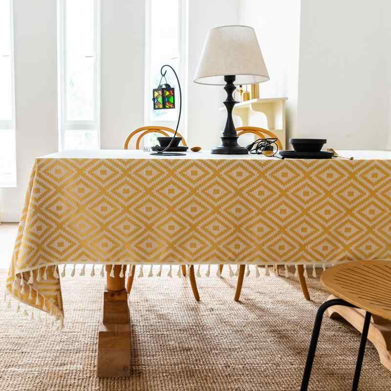 テーブルクロス 長方形 チェック柄 コットンリネン 撥水 防汚 耐熱 傷防止 汚れ防止 滑り止め モダン シンプル 60×60cm 90×90cm 120×120cm 140×140cm 100×140cm 140×180cm 140×220cm 140