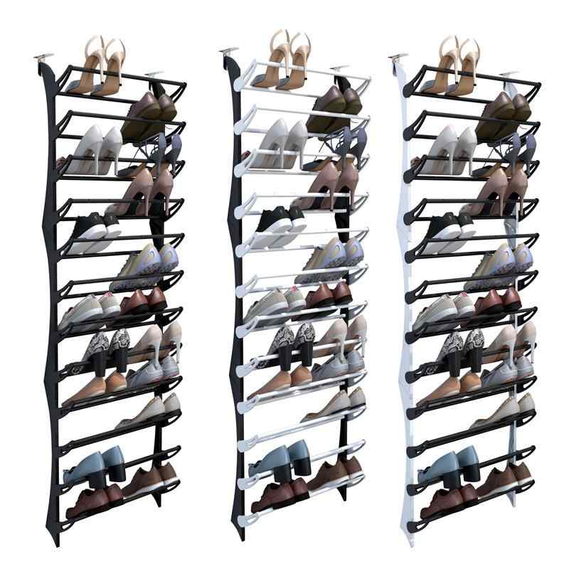 シューズラック ドア掛け式 壁掛け式 穴あけ不要 玄関 浴室 スリッパラック 折りたたみ式 プラスチック..