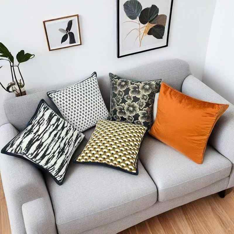 クッション 北欧スタイル 抱き枕 ポリエステル ストライプ柄 花柄 雲柄 シェニール織 45x45 30x50 PP綿..