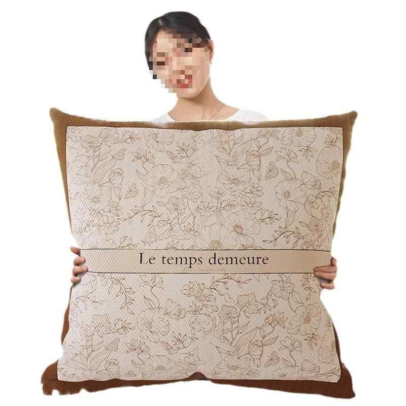 クッションカバー 60x60 大判 ヨーロピアン ソファ 背当て フロアクッション 花柄 ベロア調 PP綿 ヌー..