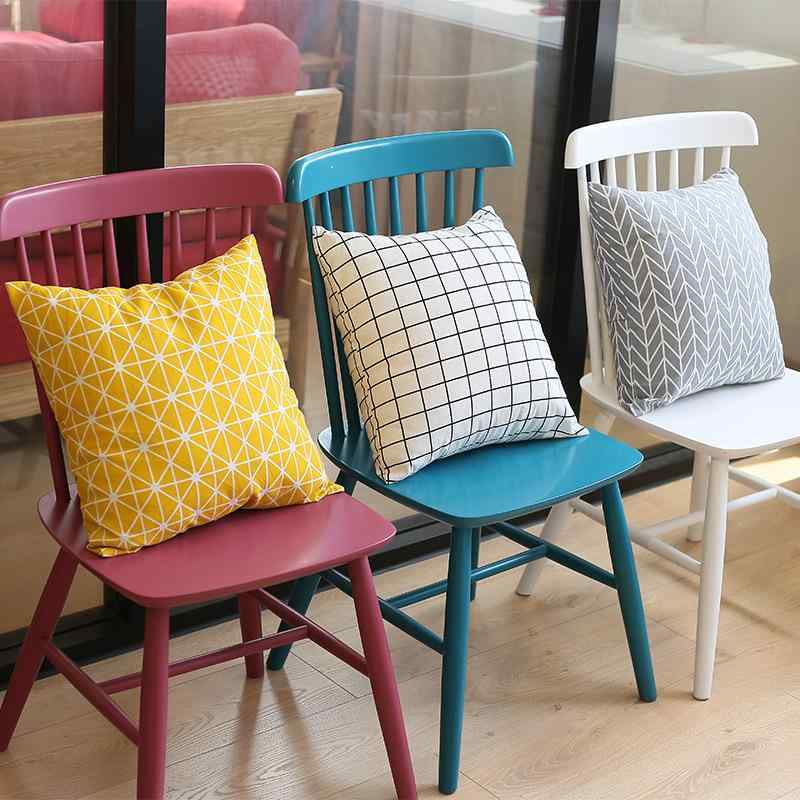 クッション 北欧 ミニマリスト スタイル スクエア コットン リネン ソファ クッション 寝室 ベッドサイ..