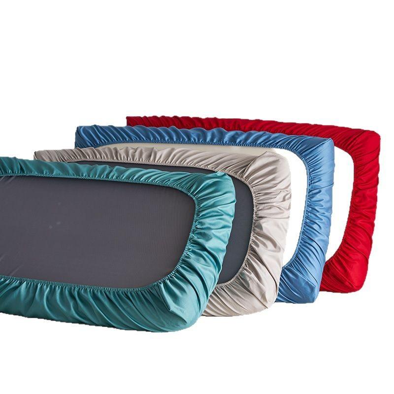 枕カバー シングルサイズ 綿100％ 60サテン 48cm×74cm 無地 レッド グレー ブルー 青 緑 オールシーズン 家庭用 学生 寮