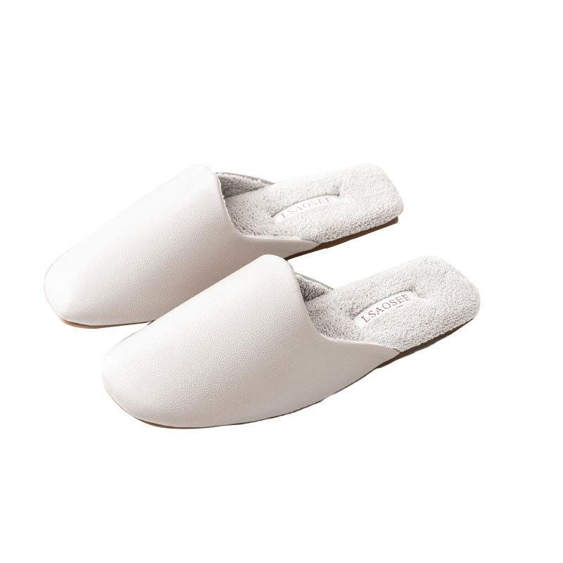 ルームシューズ レディース メンズ 防水 防滑 牛筋底 暖かい スリッパ 秋冬 春 室内履き 無地 シンプル マカロンカラー 淡色 オフホワイト ベージュ ブラック