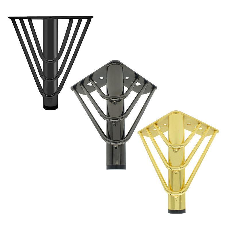 家具脚 ソファ脚 キャビネット脚 金属製 置き換え脚 高さ15cm 冷間圧延鋼 交換パーツ 浴室用キャビネット ベッドサイドテーブル コーヒーテーブル 北欧スタイル 電気メッキ加工(3.0)