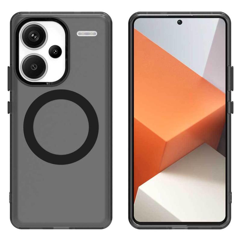 スマホケース Redmi Note 13 Pro+ 用 磁気吸着 耐衝撃 保護ケース 磨りガラス TPU PC かわいい 動物 花..