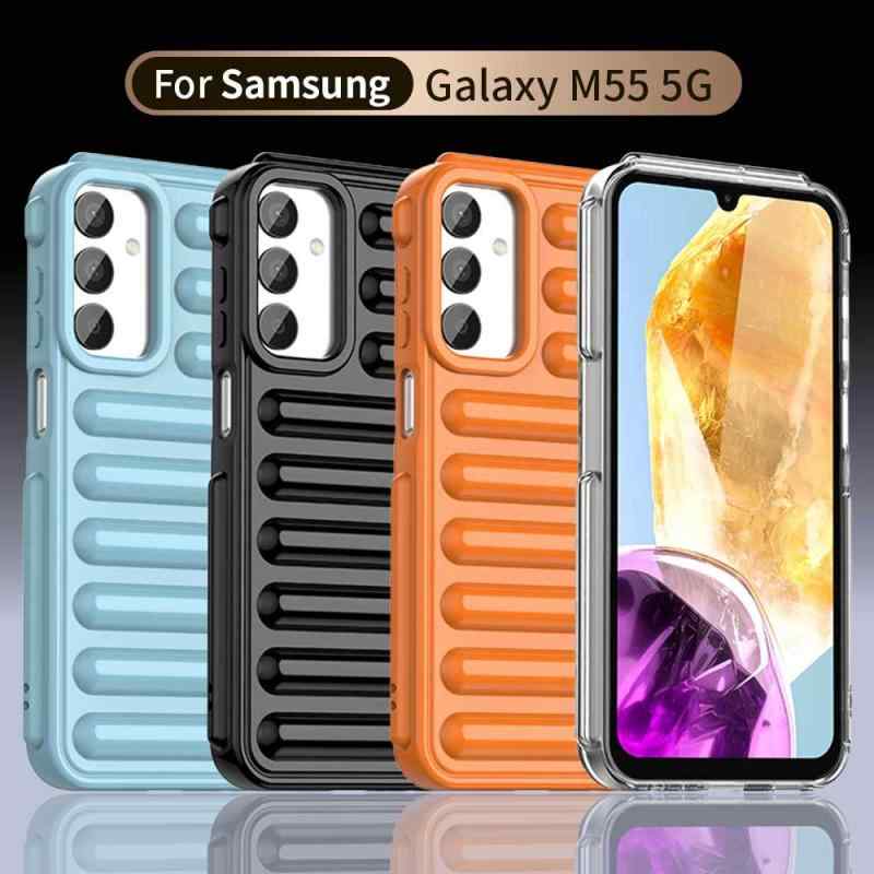 スマホケース Samsung Galaxy M55 5G TPU 全面保護 耐衝撃 動物 水钻 郁金香 カートン カード収納 スト..