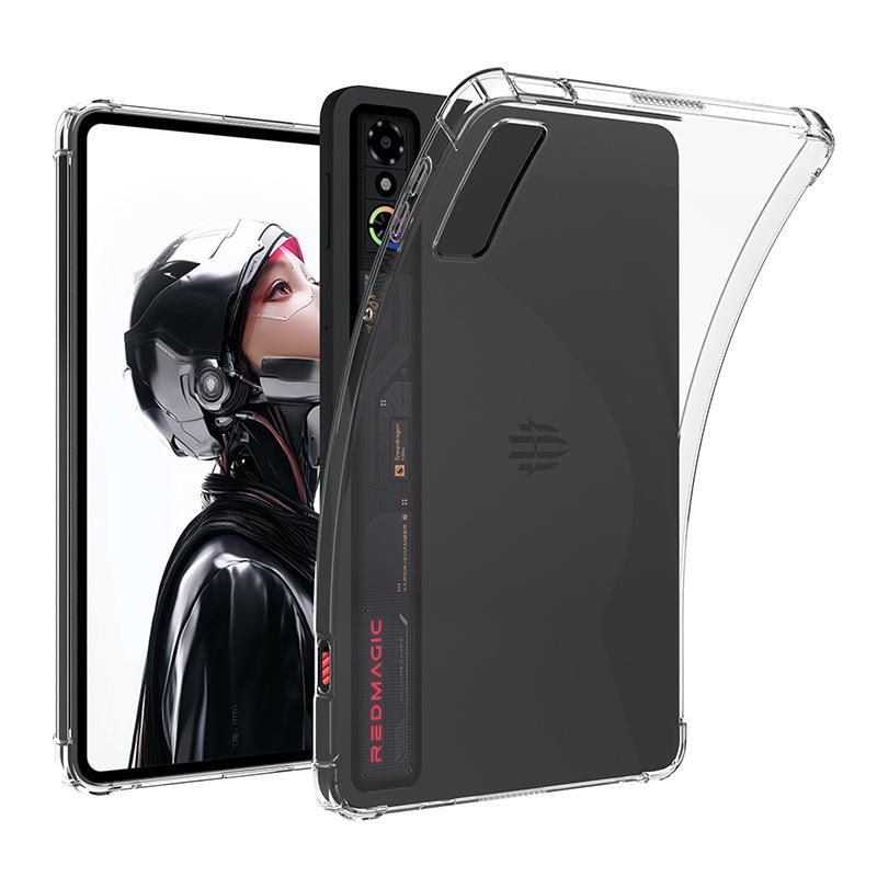 楽天シャドーテールタブレットケース 透明ソフトケース 耐衝撃 落下防止 擦り傷防止 ZTE ヌビア 紅魔 電競 冷却 スタンド機能付き TPU