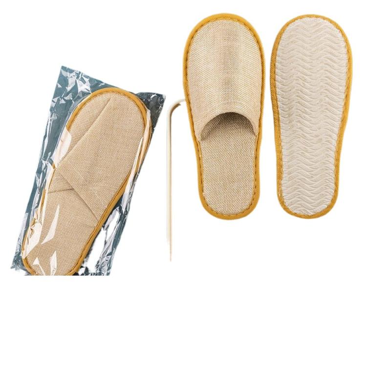 スリッパ 5足 セット 厚底 室内用 携帯用 麻 リネン 旅行用 来客用 男性用 女性用