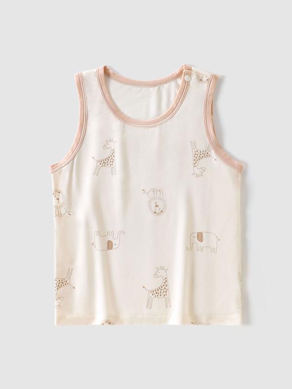 ベビー服 ベスト 春夏 子供用 モダール 竹繊維 ノースリーブ Tシャツ 赤ちゃん 肌着 柔らかい かわいい 73CM 80cm