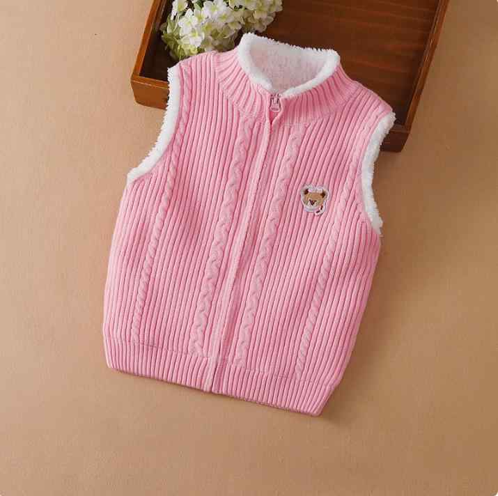 子供服 ベスト 秋冬 女の子 ニット あったか ふわふわ かわいい チョッキ