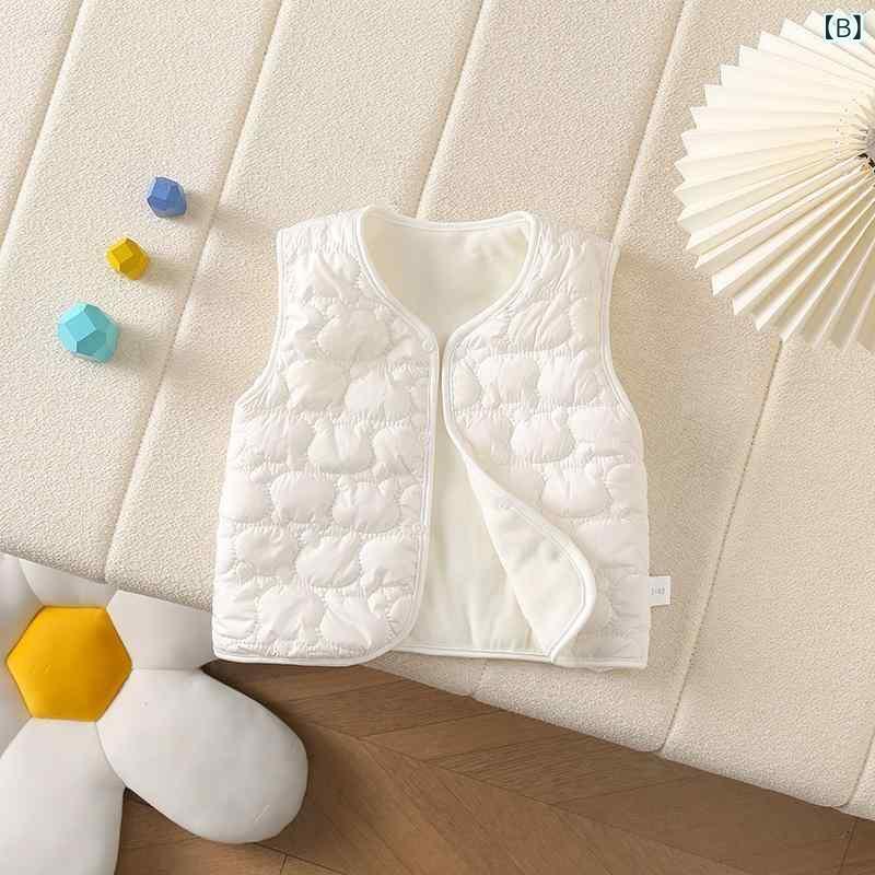 ベビー服 子供用 ベスト キルティング クマ耳 フリース あったか 男女兼用 幼児 普段使い ポリエステル ピンク系 ブラウン アイボリー 66 73 80 90 100