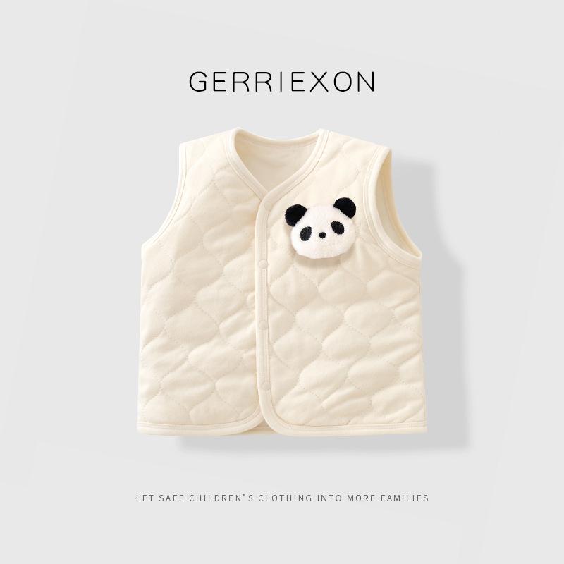 子供服 ベスト 男の子 赤色 防寒着 秋冬 幼児 ぬいぐるみ クマ 裏起毛 厚手 お祝い 新年 ベビー 小さい チョッキ 綿