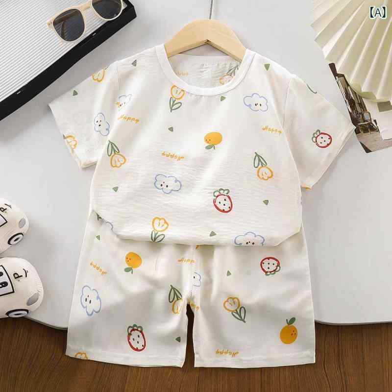 子供用ルームウェア 上下セット 夏 春 ベビー服 男の子 女の子 パジャマ かわいい ...
