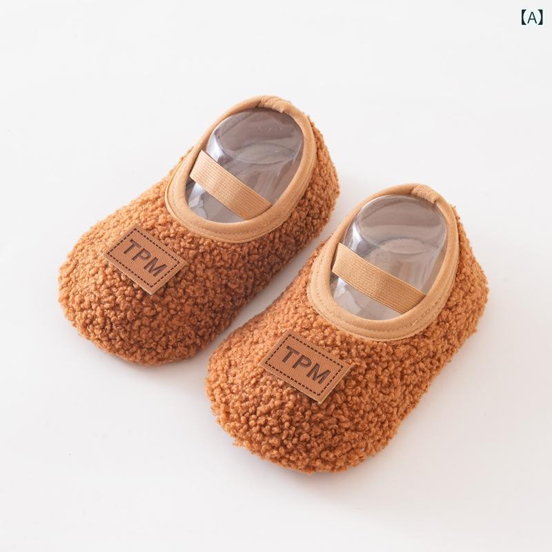 ベビー ソックス 滑り止め付き ルームシューズ 秋冬 あったか 厚手 男の子 女の子 室内 履き 柔らかい 靴下 6ヶ月 1歳 1歳半 2歳 2歳半 3歳 3歳半 4歳 4歳半 5歳