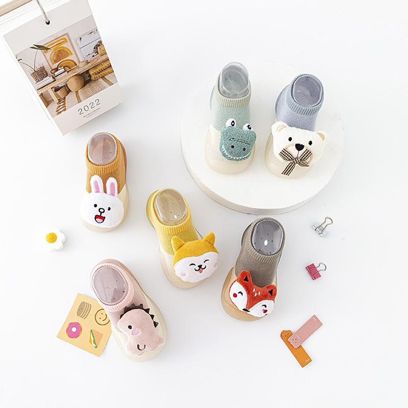 靴下 ベビー キッズ 春夏 滑り止め付き ルームソックス 室内履き 子供用 かわいい アニマル柄 柔らかい 綿 通気性 吸汗性 11.5cm 12.5cm 13.5cm 14.5cm 15.5cm