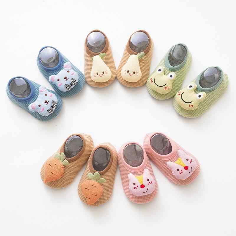 靴下 キッズ ベビー 床用 滑り止め付き ルームシューズ 春夏 柔らかい 底 室内 履き 青色 コアラ色 カ..