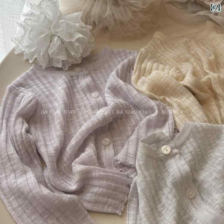 キッズ 子供服 カーディガン 親子 ペア 薄手 ニット 接触冷感 冷房対策 紫外線対策