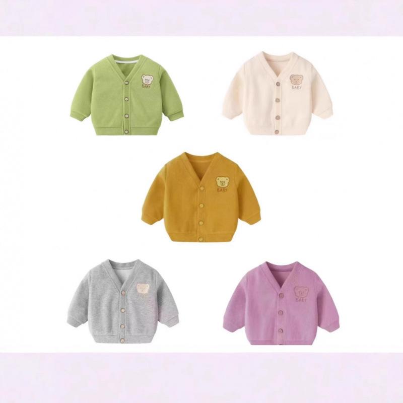 ベビー服 子供服 男女兼用 カーディガン 春秋 ニット アウター トップス 長袖 幼児...