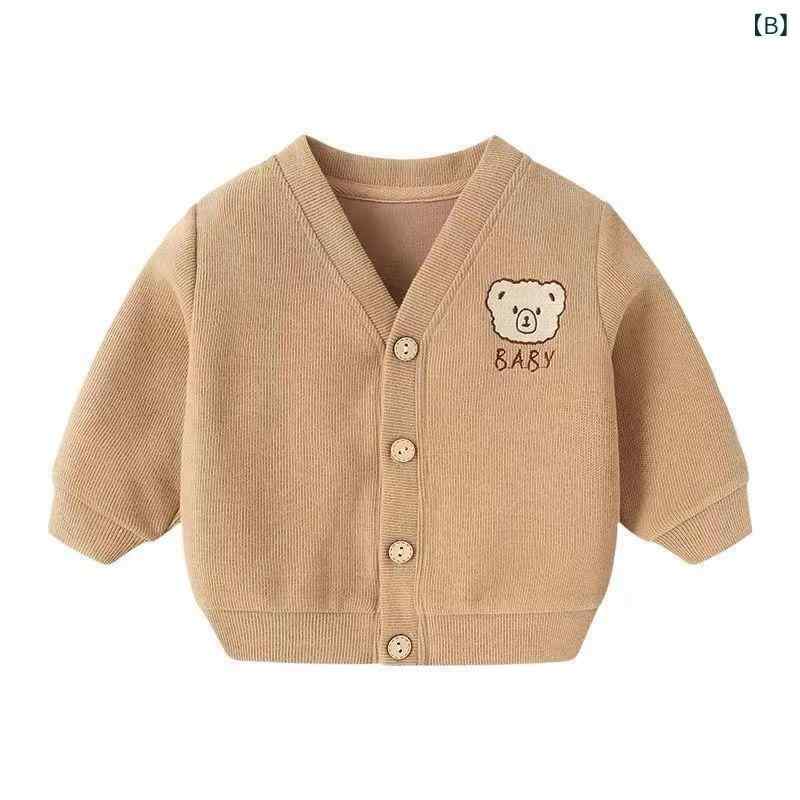 ベビー服 子供服 男女兼用 カーディガン 春秋 ニット アウター トップス 長袖 幼児...