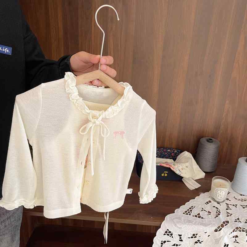 カーディガン ベビー服 女の子 薄手 ニット サマーニット 紫外線対策 冷房対策 接触冷感 通気性 ベージュ ピンク系 ブルー