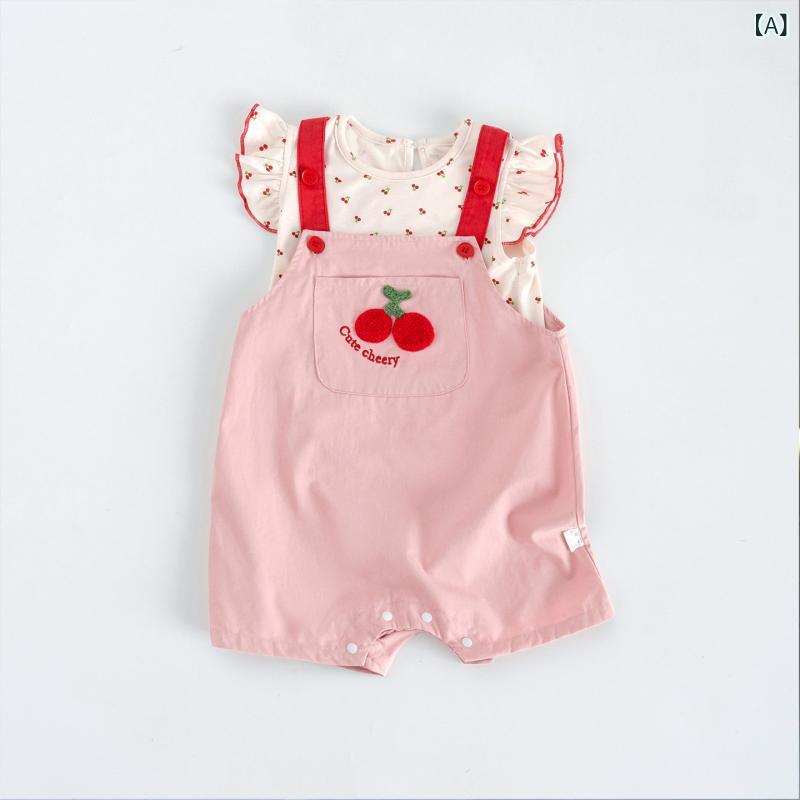 ベビー 女の子 ショートパンツ セットアップ コットン 薄手 ノースリーブ トップス...
