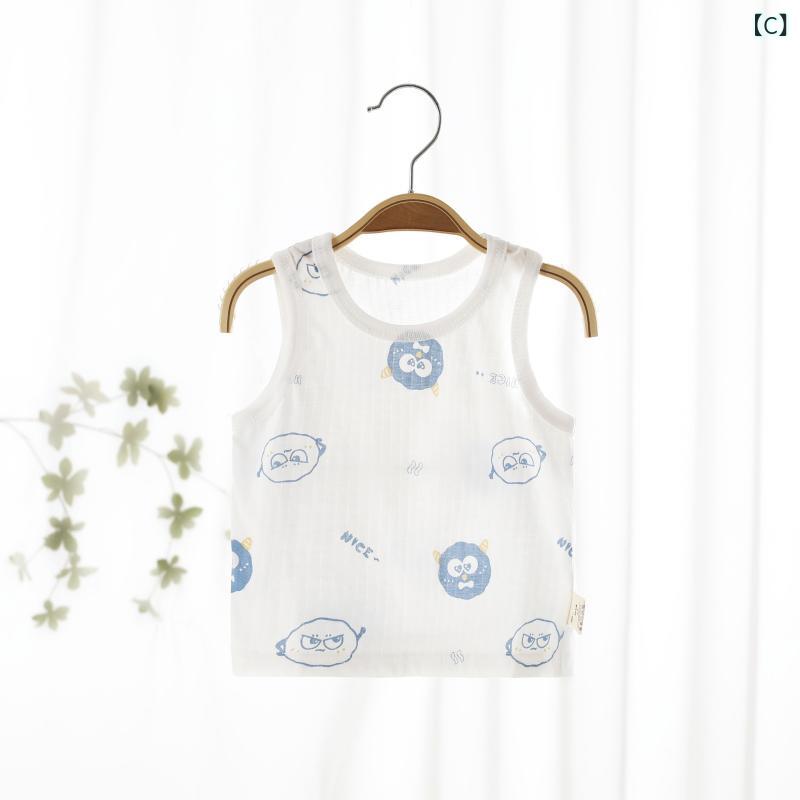 子供用タンクトップ ベビー服 Aクラス 幼児 ノースリーブ Tシャツ 綿100% 男の子 ...