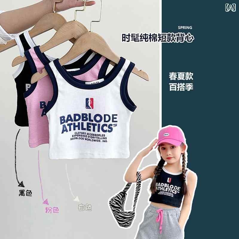 子供服 タンクトップ 女の子 ノースリーブTシャツ キッズ ジャズ ストリートダンス...