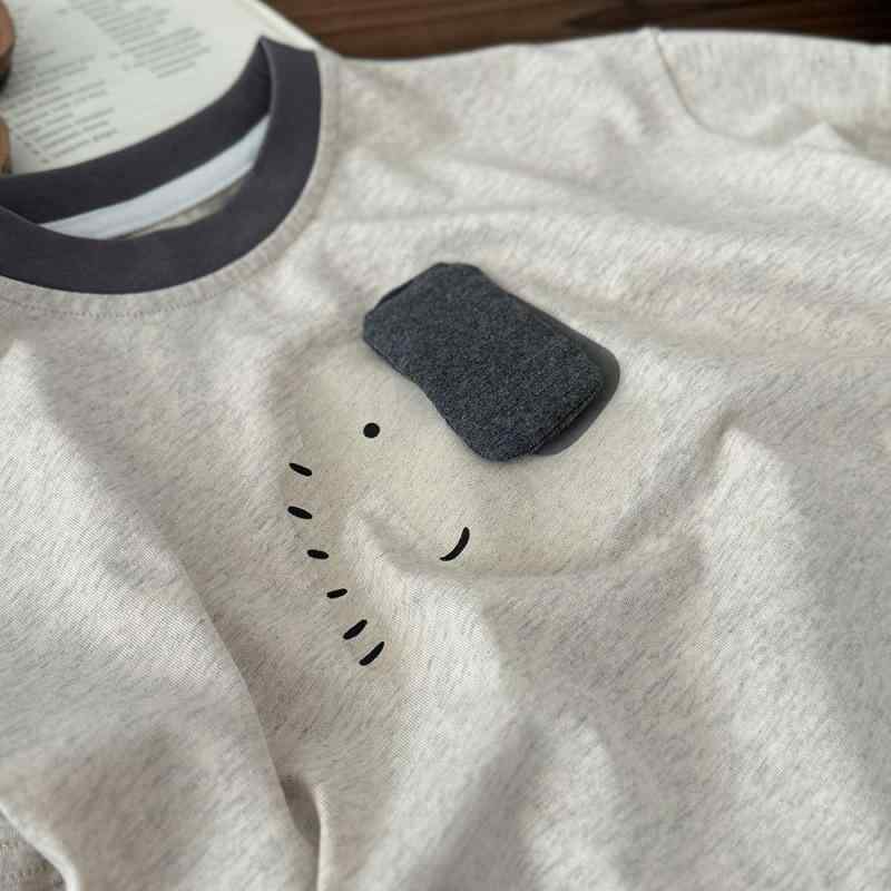 Other - キッズ 子供用 上下セット グレー コットン Tシャツ パンツ 薄手 半袖 カジュアル かわいい 象柄 90cm 100cm 110cm 120cm 130cm 140cm
