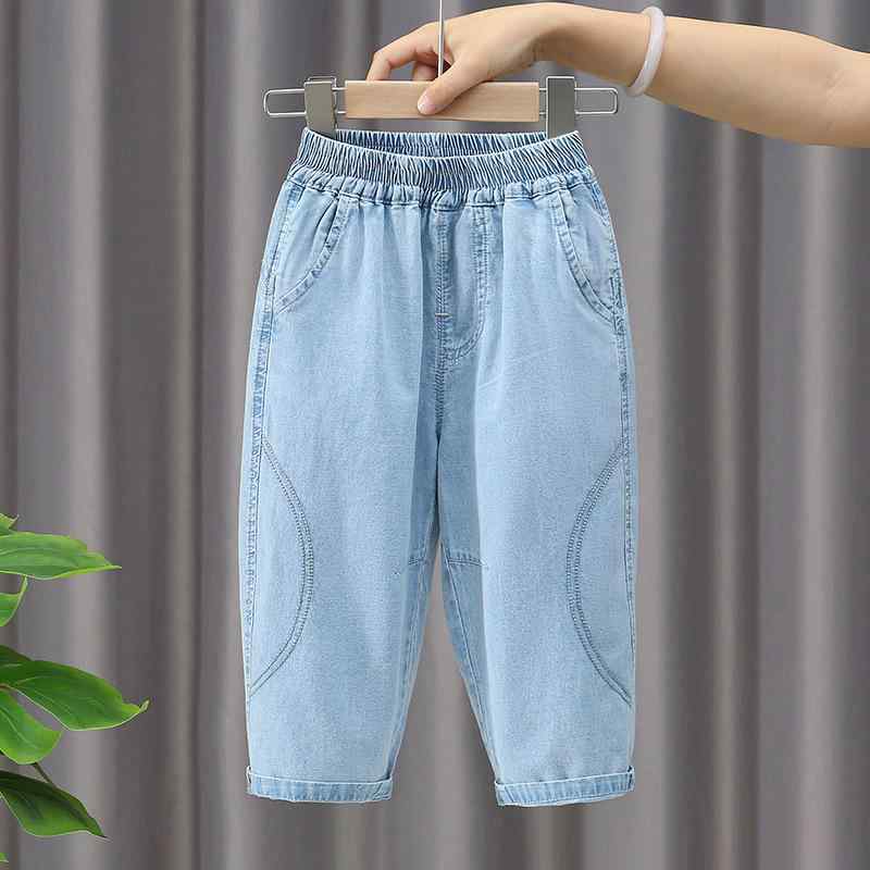 子供服 ジーンズ 男の子 ストレートパンツ 薄手 蚊除けパンツ ボーイズ ズボン デ...