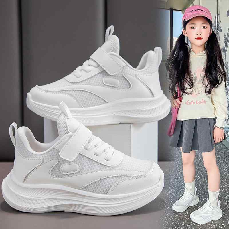 子供靴 スニーカー 女の子 メッシュ 通気性 スポーツシューズ ランニングシューズ 小学生 中学生 キッ..