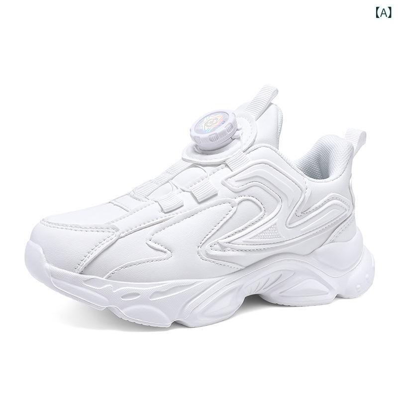 靴 キッズ 子供用 スニーカー 白色 黒色 男の子 女の子 運動靴 軽量 速乾 通気性 人工皮革 秋冬 普段使い