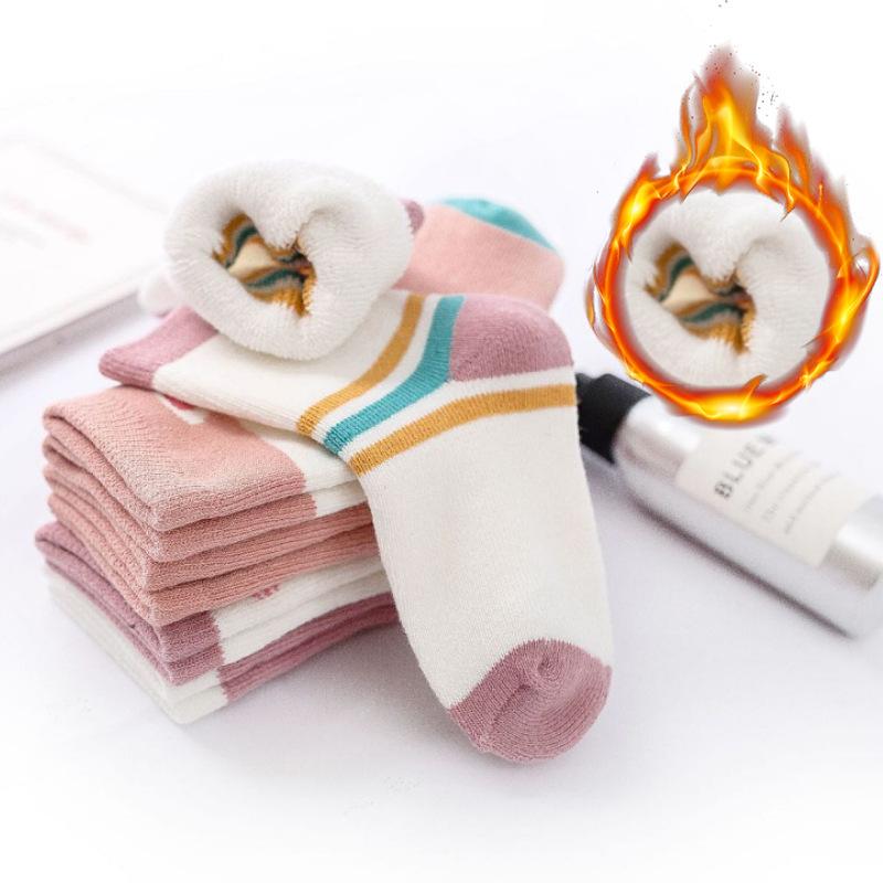 靴下 キッズ 子供用 厚手 パイルソックス 1歳 2歳 3歳 4歳 5歳 6歳 7歳 8歳 9歳 10歳 11歳 12歳 男の子 女の子 ボーイズ ガールズ 中筒 冬 あったか 暖かい 保温 防寒 滑り止め 柔らかい かわいい 可愛い 綿 コットン 80