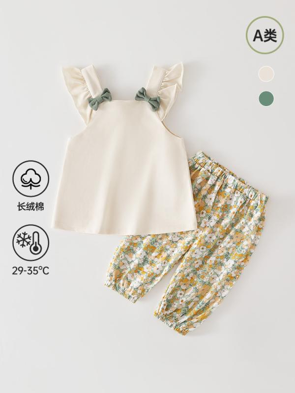 子供服 セットアップ 女の子 夏 キャミソール トップス ショートパンツ 薄手 かわいい ベビー服 上下セット 赤ちゃん 幼児 普段着 おしゃれ 綿 コットン