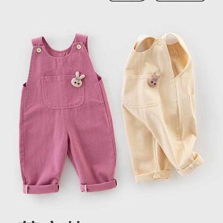 ベビー キッズ サロペットパンツ 女の子 かわいい 綿 春秋 長ズボン 子供 幼児 高腰 73CM 80cm 90cm 10..