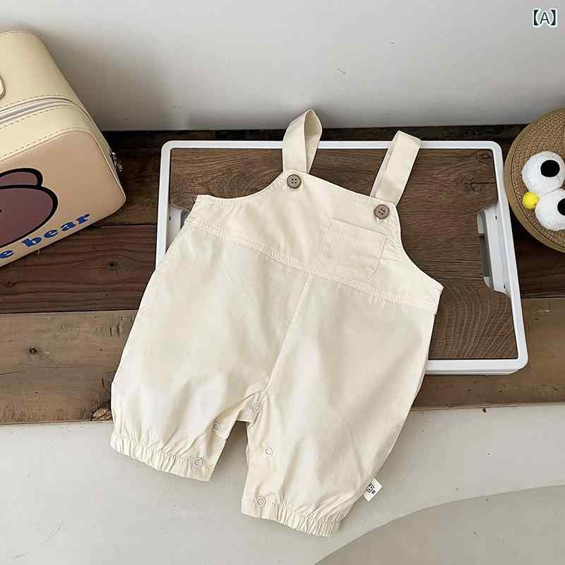 キッズ ベビー服 男の子 セットアップ 半袖 Tシャツ ショートパンツ サロペット 薄...