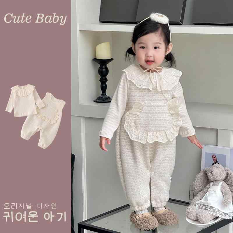 ベビー服 セットアップ 女の子 秋物 2点セット 小香風 トップス パンツ 人綿 コットン 花柄 かわいい ..