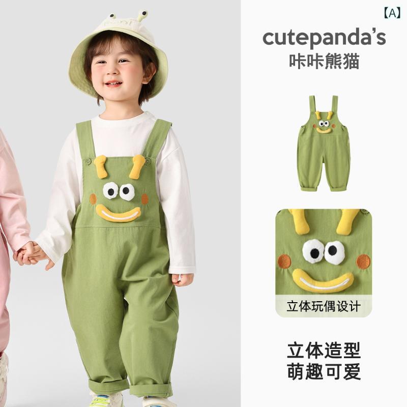 パンツ キッズ ベビー 子供服 男女兼用 サロペット コットン 春秋 73CM 80cm 90cm ...