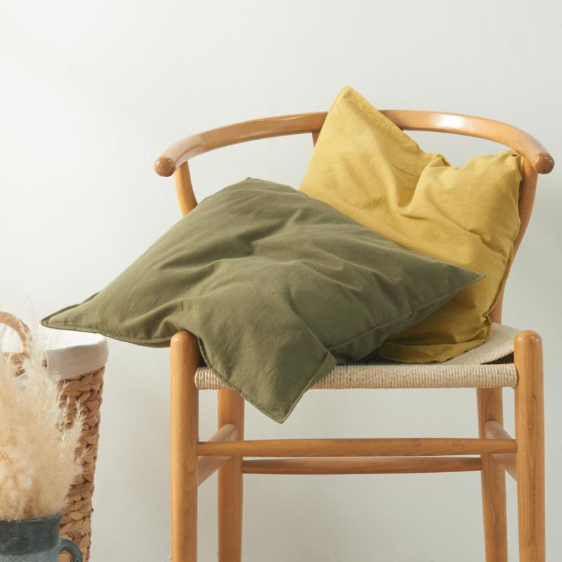 クッションカバー 抱き枕カバー 北欧風 ポリエステル 無地 多サイズ ワックスイエロー ディープグレー ..