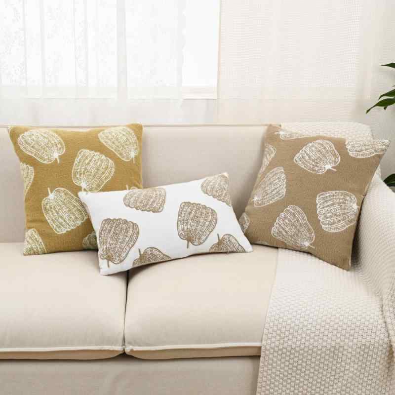 クッションカバー ハロウィン 北欧風 パンプキン柄 ホームデコレーション ソファ ベッドルーム ベッド用背もたれ 30x50cm 45x45cm オレンジ ホワイト グリーン ブラック カーキ